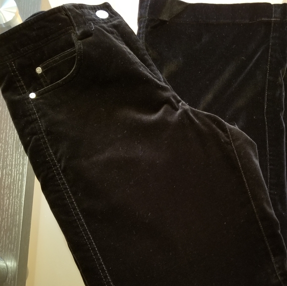 Yansi Fugel Black Velvet Cotton Pants - Picture 11 of 11